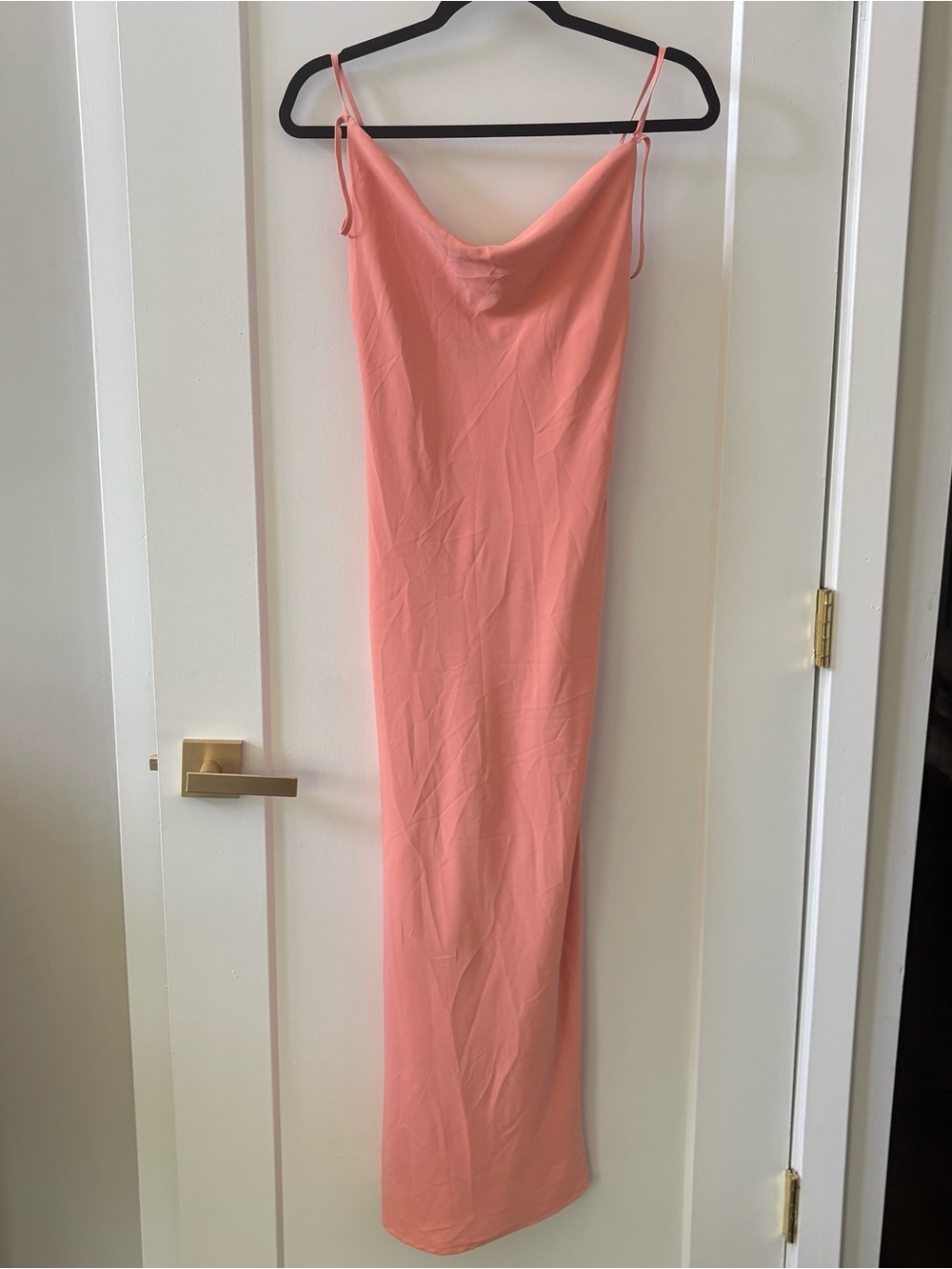 Abercrombie & Fitch Coral-Peach Cowl Neck Maxi Dress - Picture 2 of 6
